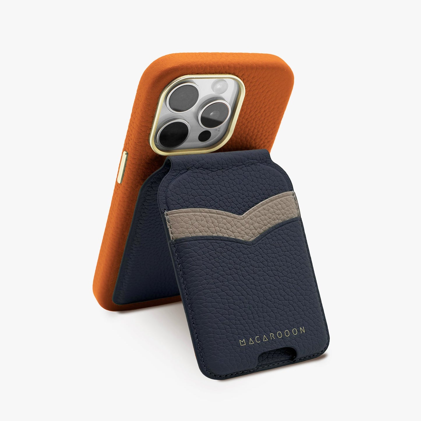 iPhone 17 Pro Leather MagSafe Case + Leather MagSafe Wallet Stand with Mirror