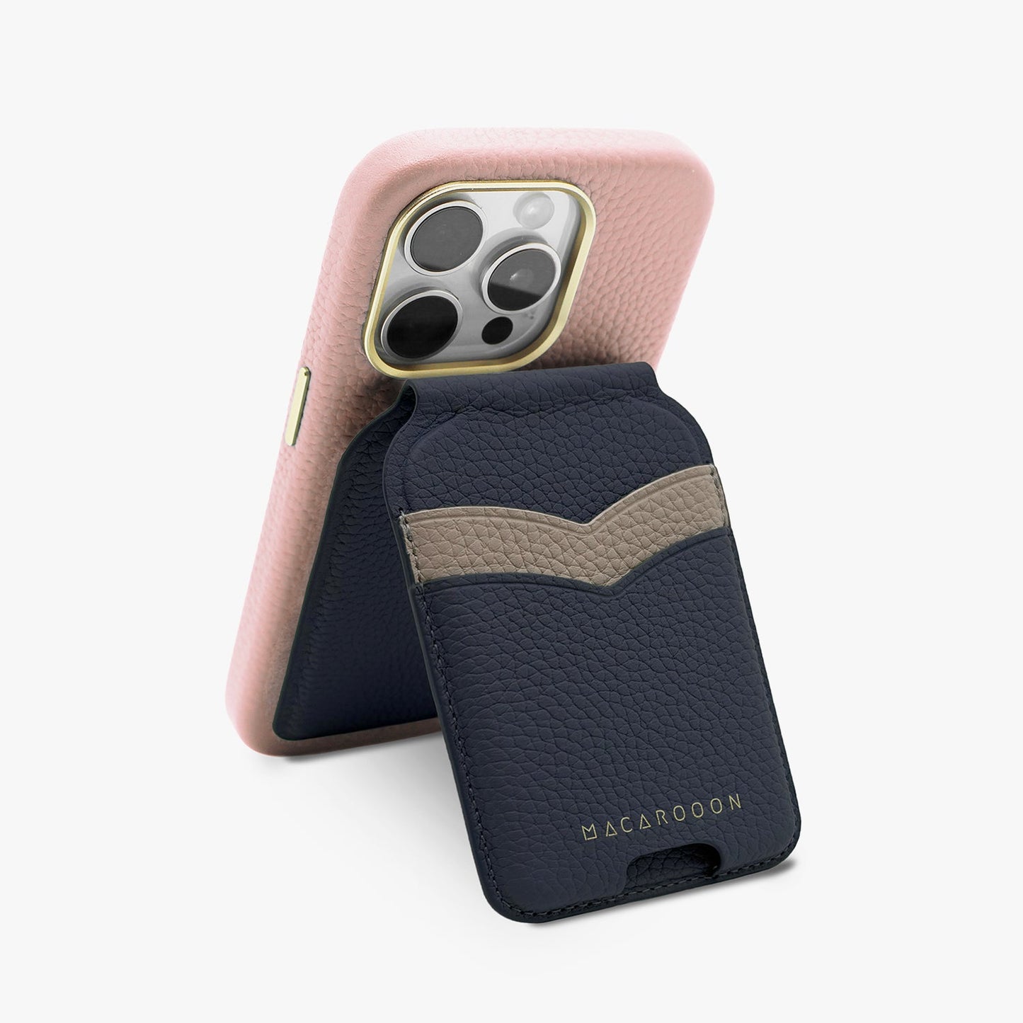 iPhone 17 Pro Leather MagSafe Case + Leather MagSafe Wallet Stand with Mirror