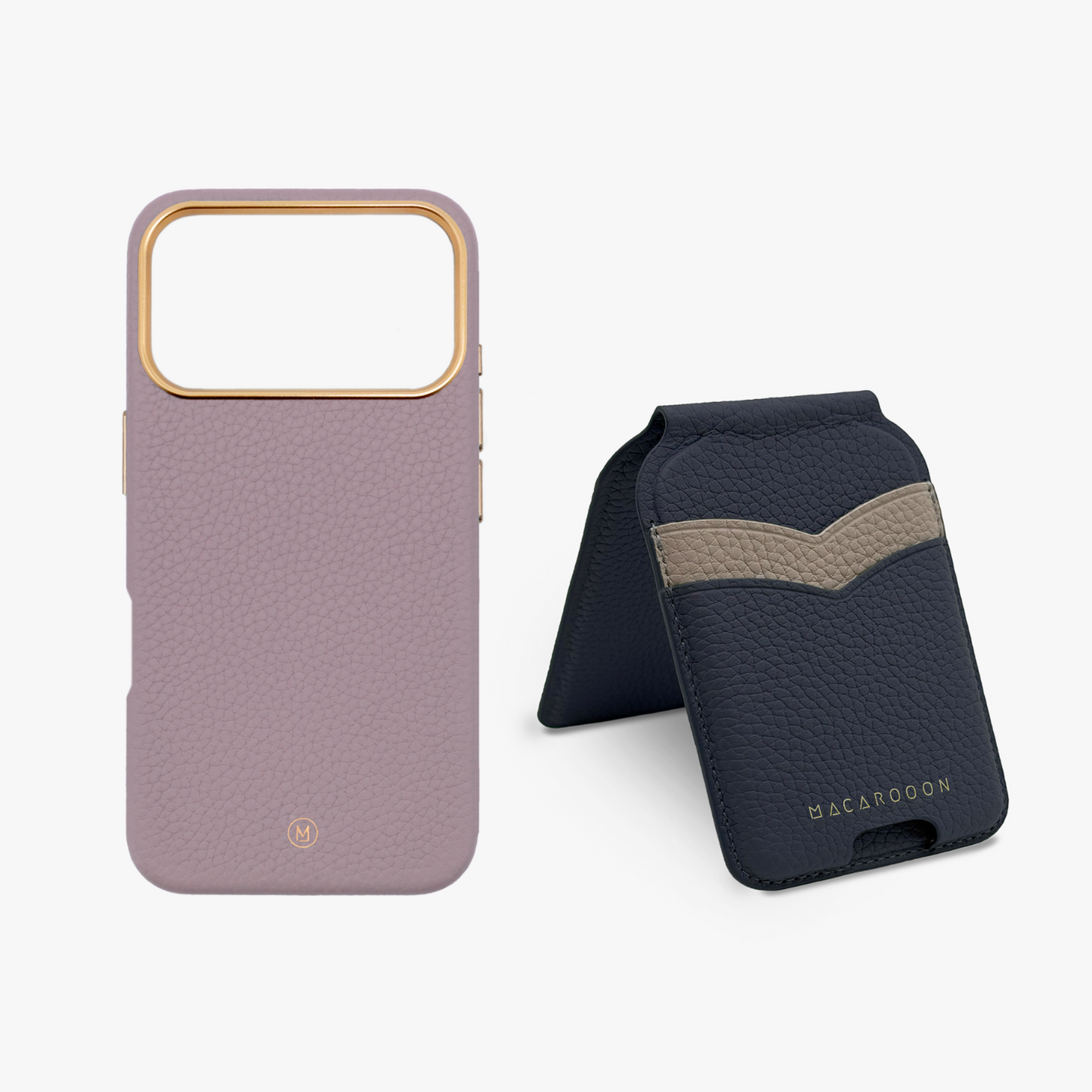 iPhone 17 Pro Leather MagSafe Case + Leather MagSafe Wallet Stand with Mirror