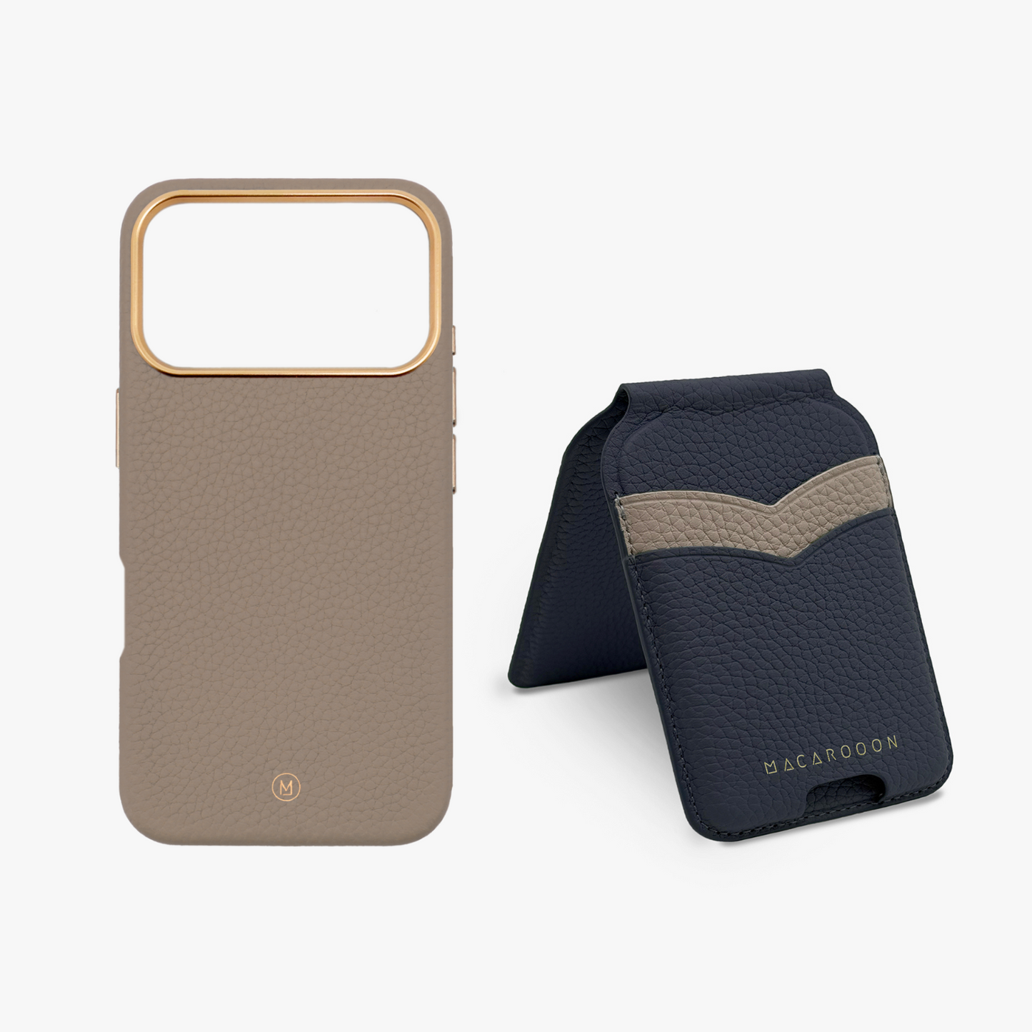 iPhone 17 Pro Leather MagSafe Case + Leather MagSafe Wallet Stand with Mirror