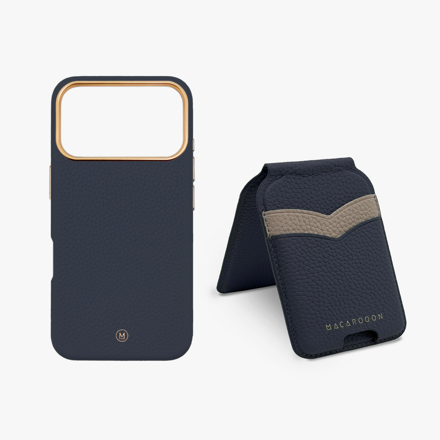 iPhone 17 Pro Leather MagSafe Case + Leather MagSafe Wallet Stand with Mirror