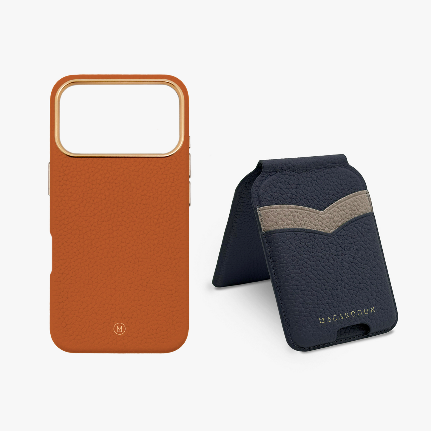 iPhone 17 Pro Leather MagSafe Case + Leather MagSafe Wallet Stand with Mirror