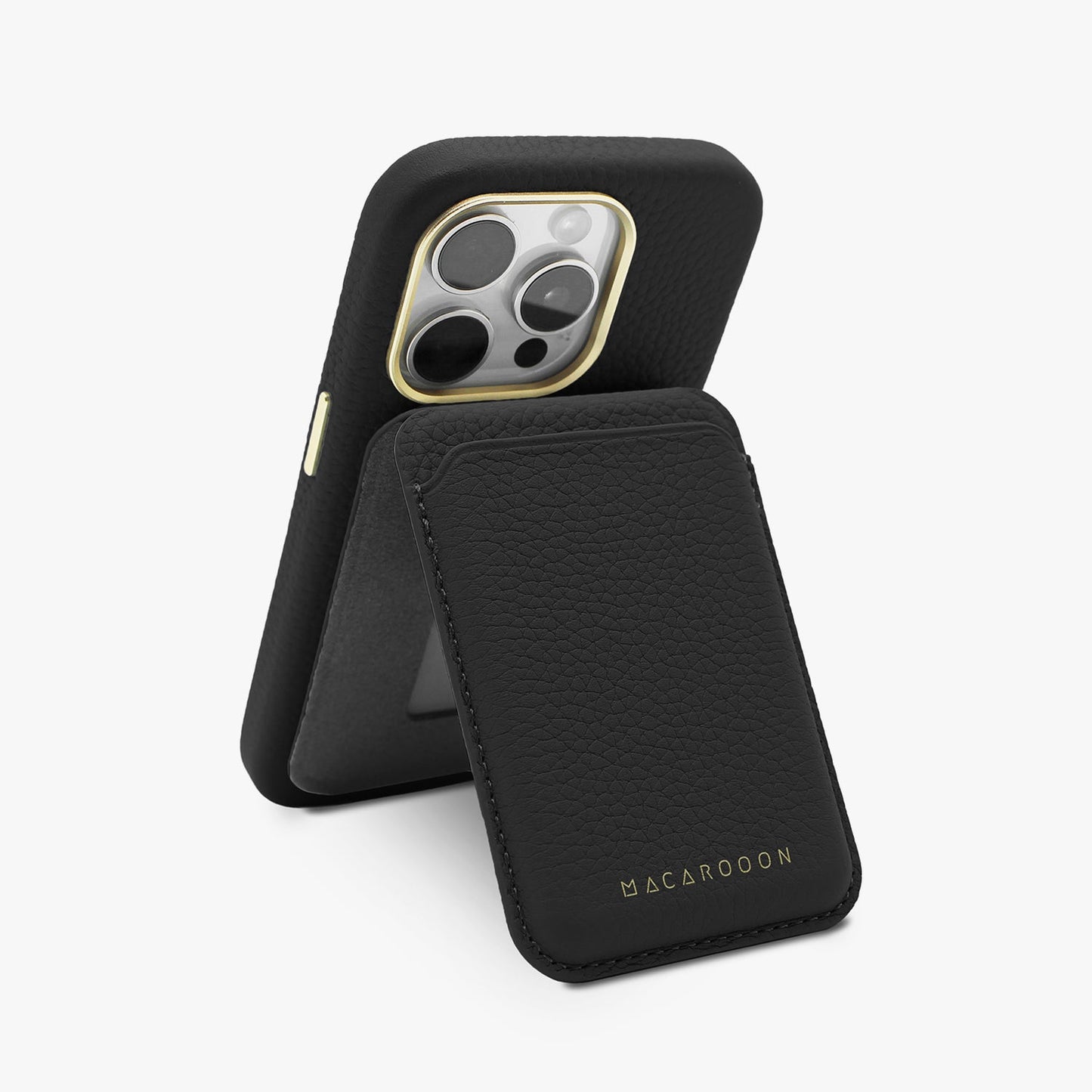 iPhone 17 Pro Leather MagSafe Case + Leather MagSafe Wallet with Stand