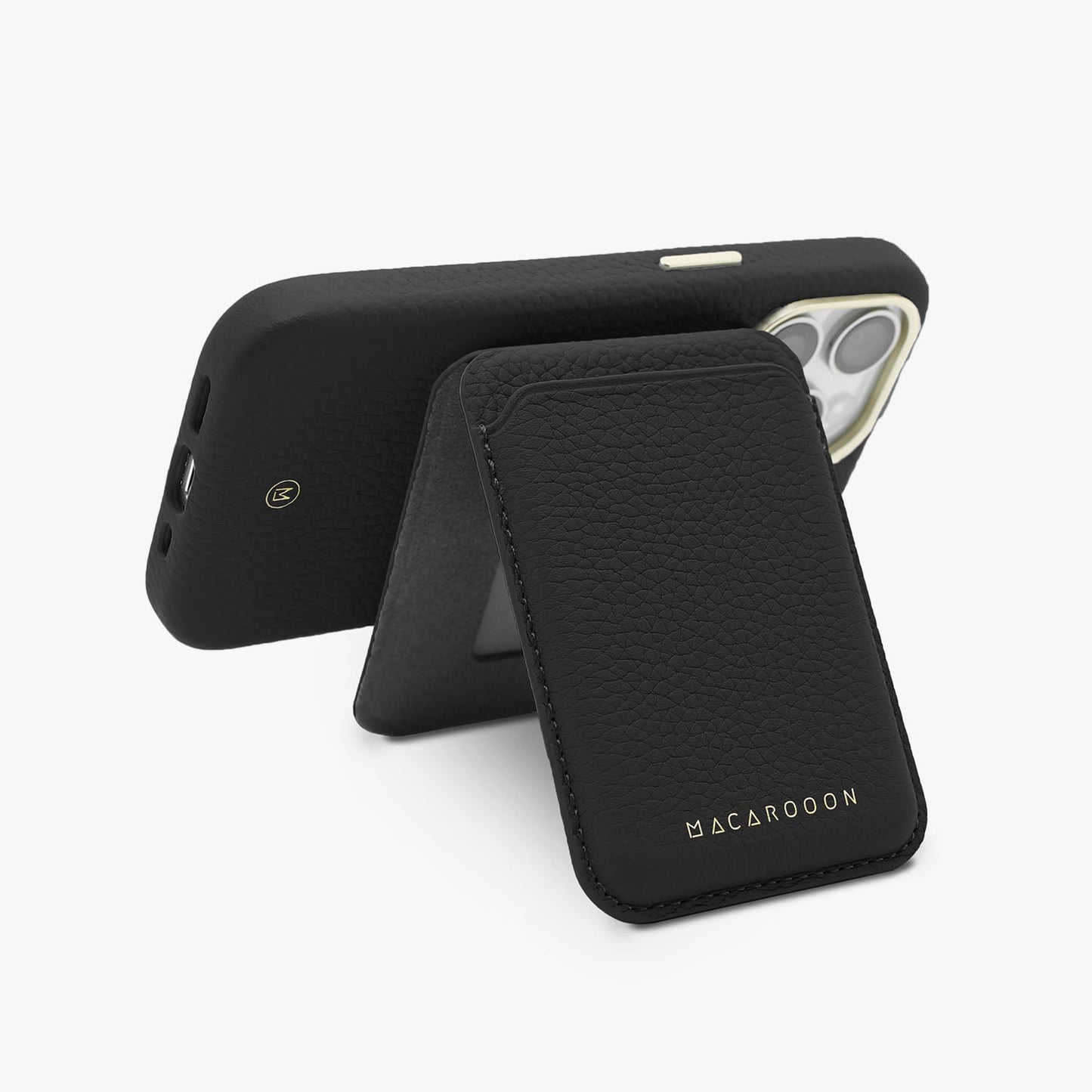 iPhone 17 Pro Leather MagSafe Case + Leather MagSafe Wallet with Stand