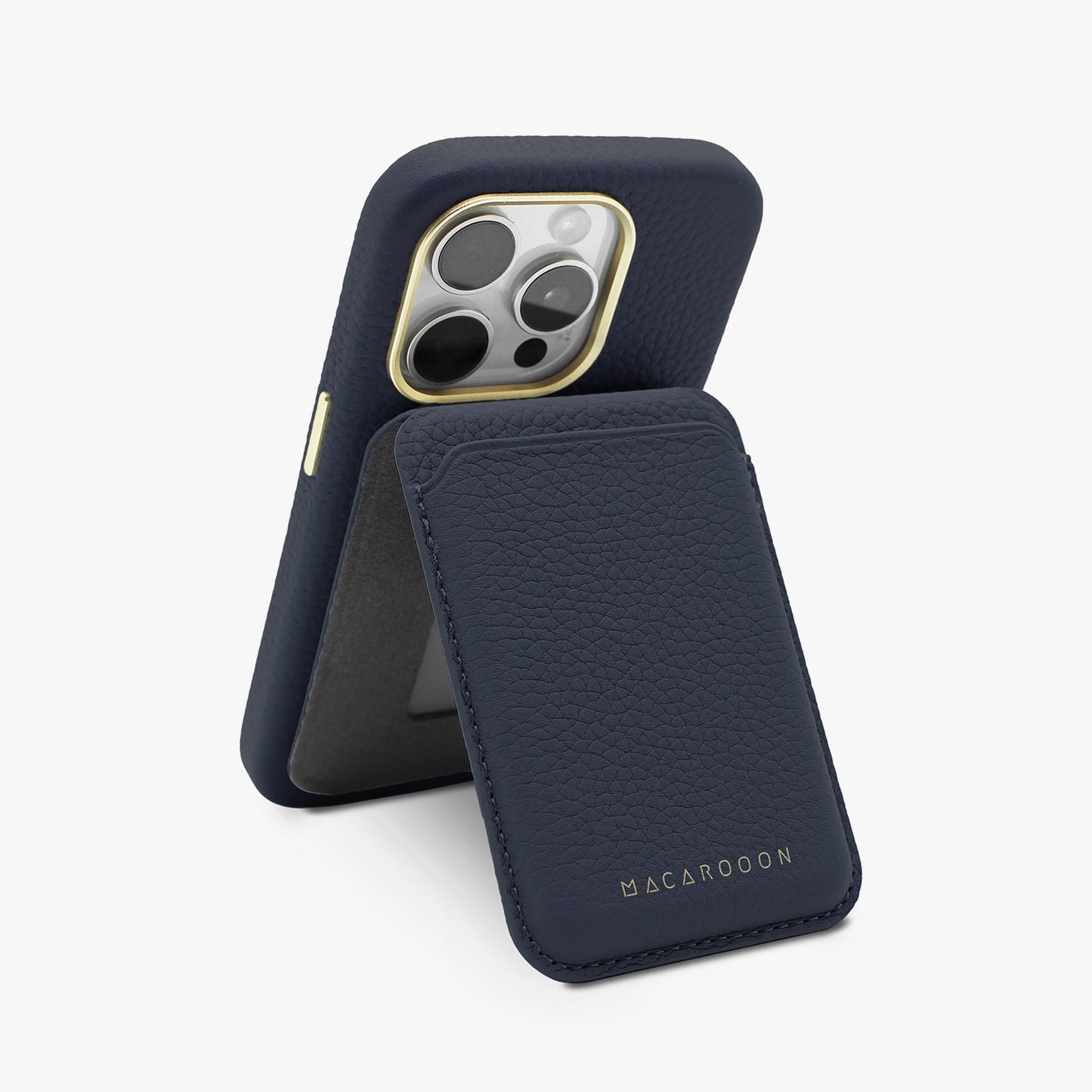 iPhone 17 Pro Leather MagSafe Case + Leather MagSafe Wallet with Stand