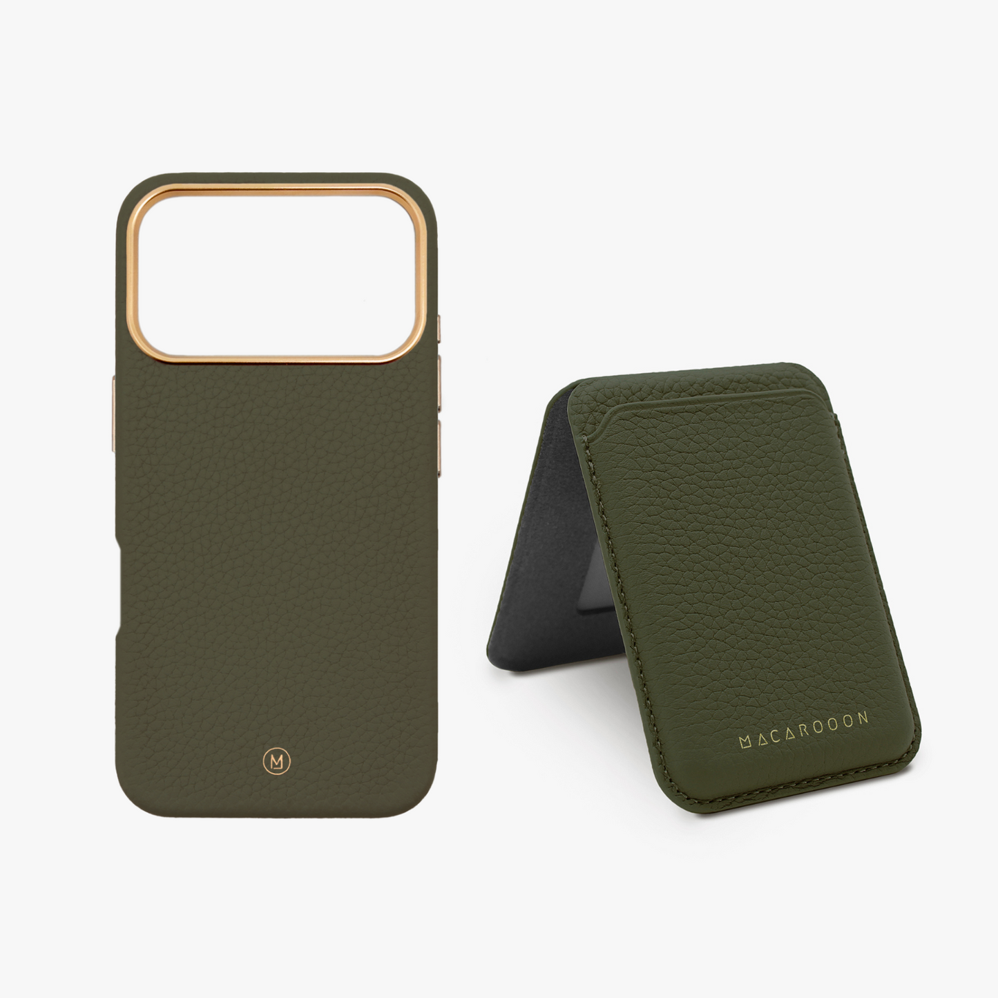 iPhone 17 Pro Leather MagSafe Case + Leather MagSafe Wallet with Stand