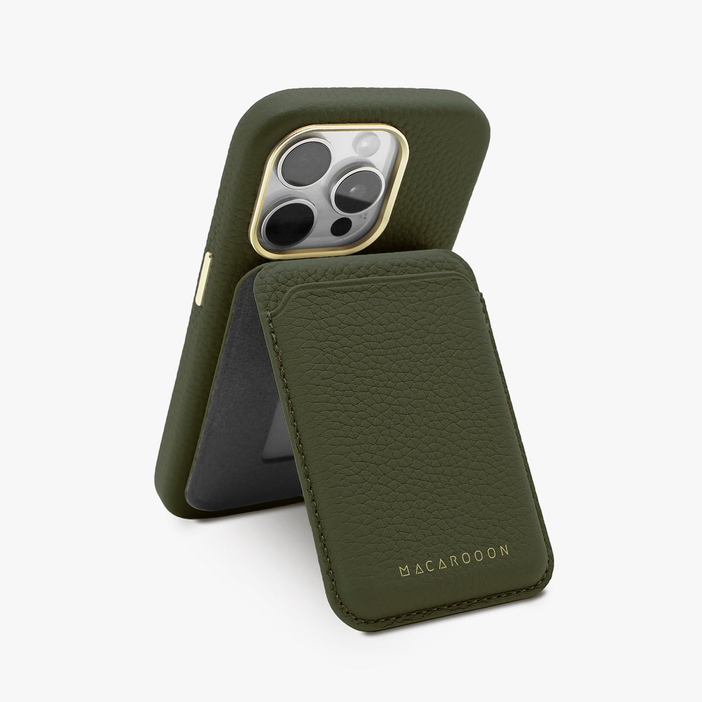 iPhone 17 Pro Leather MagSafe Case + Leather MagSafe Wallet with Stand