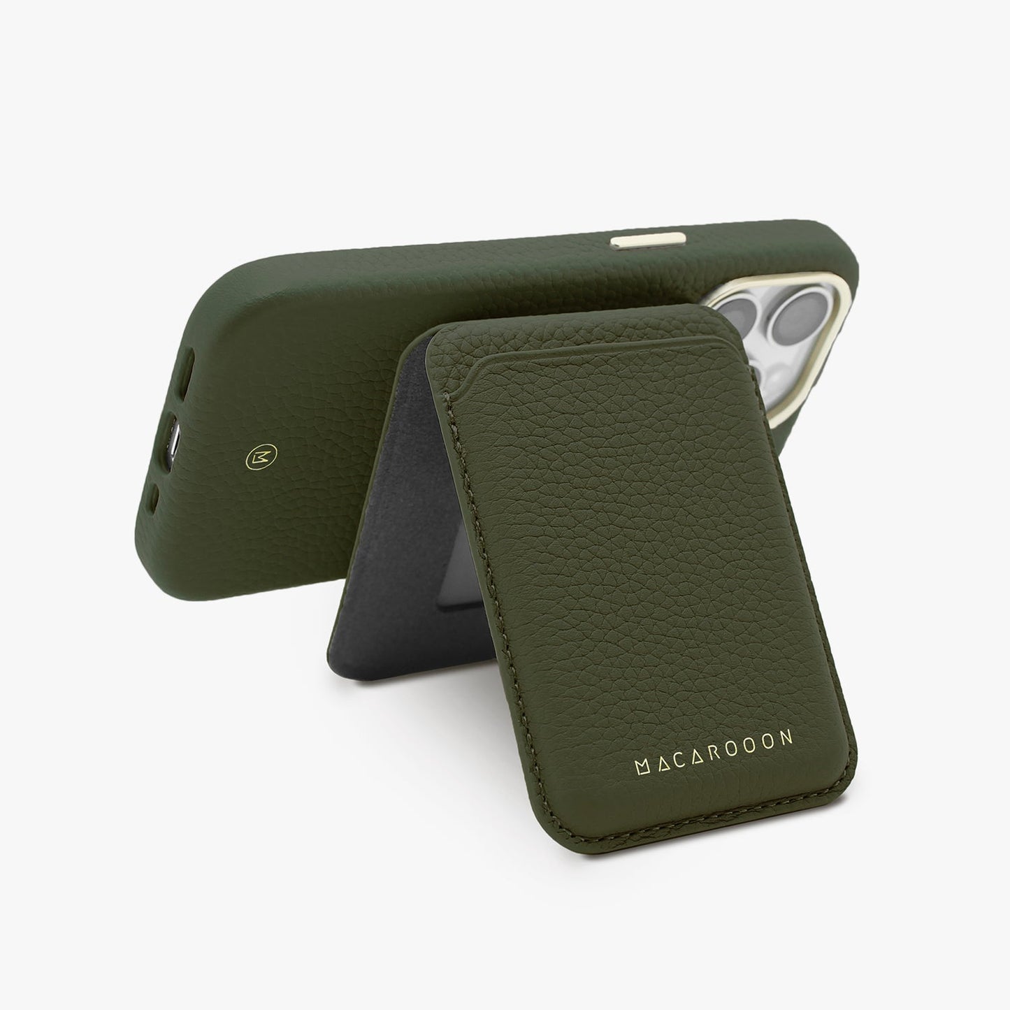 iPhone 17 Pro Leather MagSafe Case + Leather MagSafe Wallet with Stand