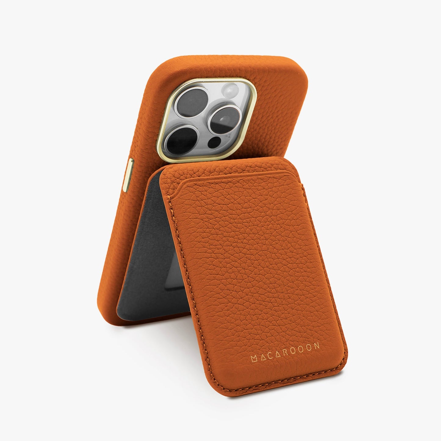 iPhone 17 Pro Leather MagSafe Case + Leather MagSafe Wallet with Stand