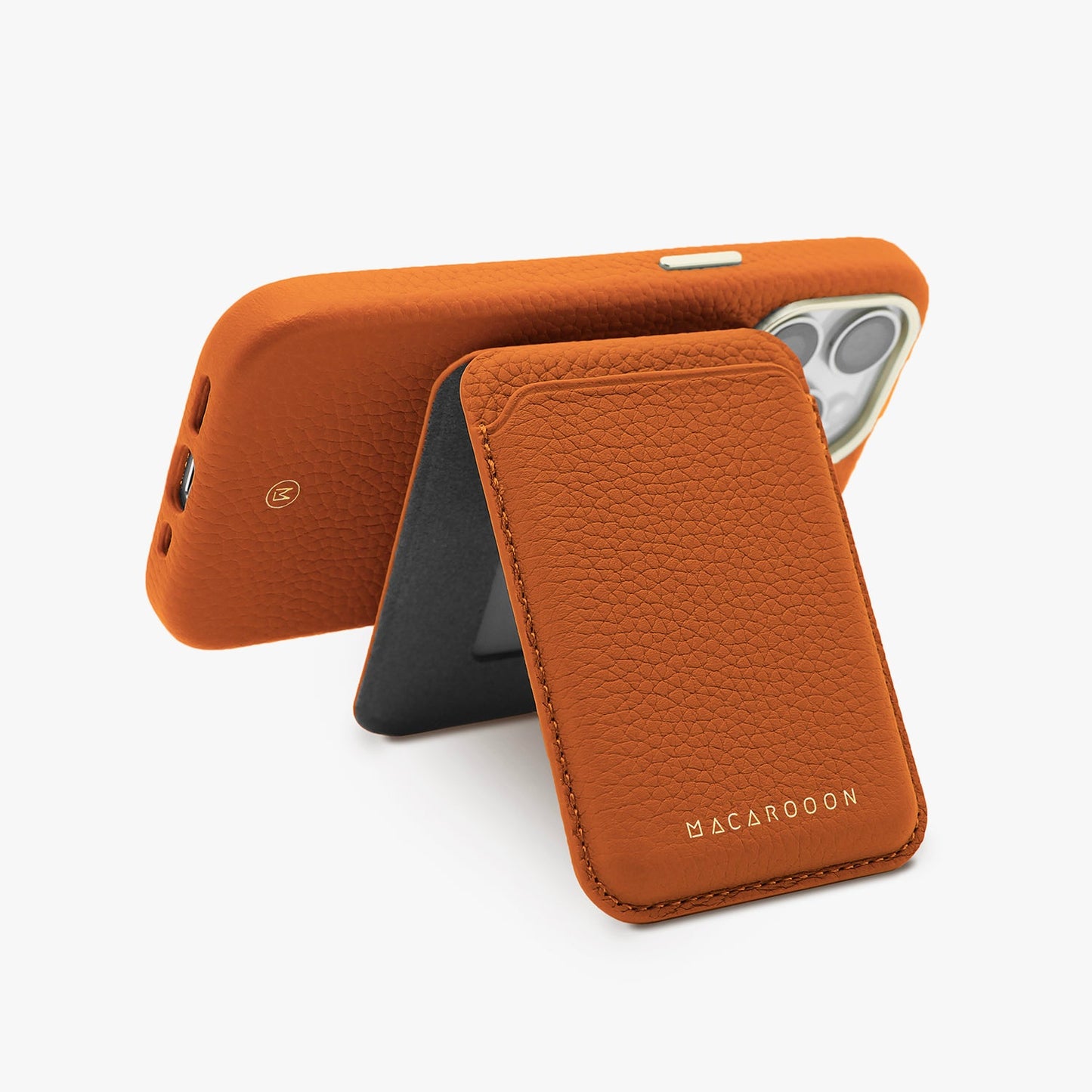 iPhone 17 Pro Leather MagSafe Case + Leather MagSafe Wallet with Stand