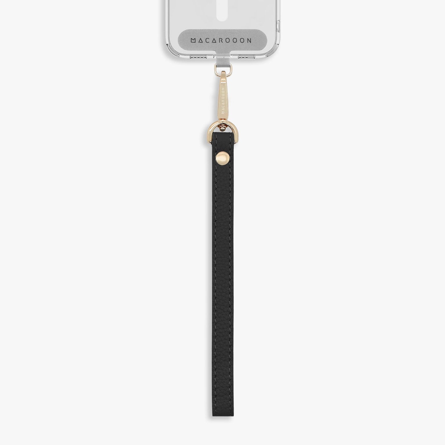 iPhone 17 Pro Clear Case with Wrist Leather Strap