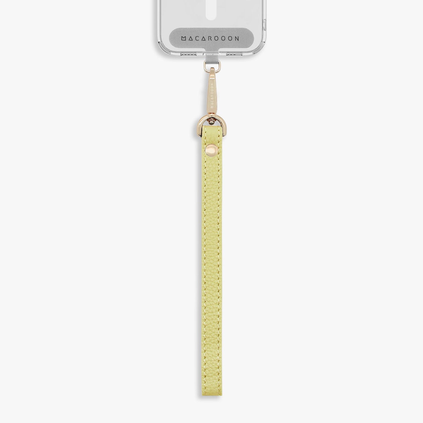 iPhone 17 Pro Clear Case with Wrist Leather Strap