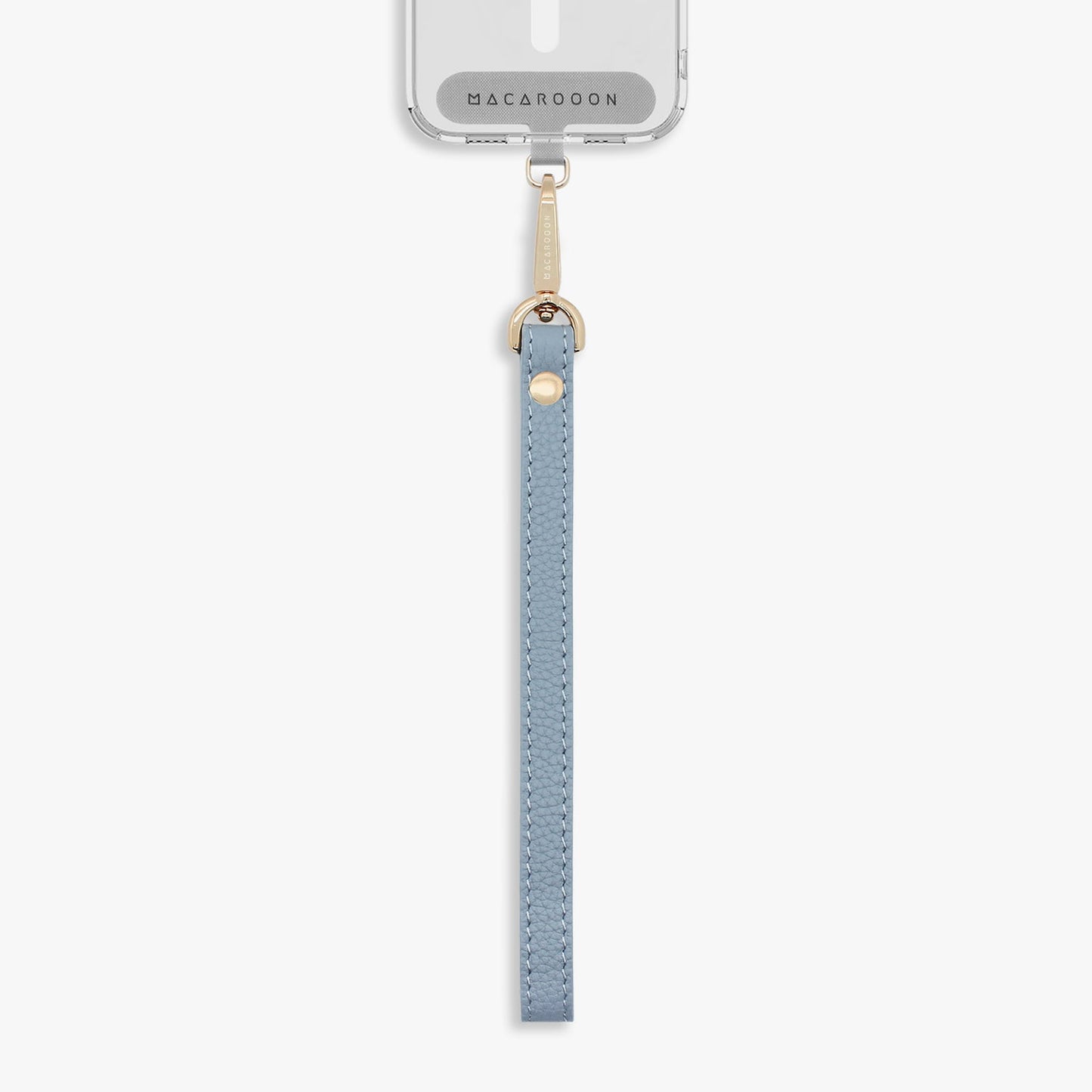 iPhone 17 Pro Clear Case with Wrist Leather Strap