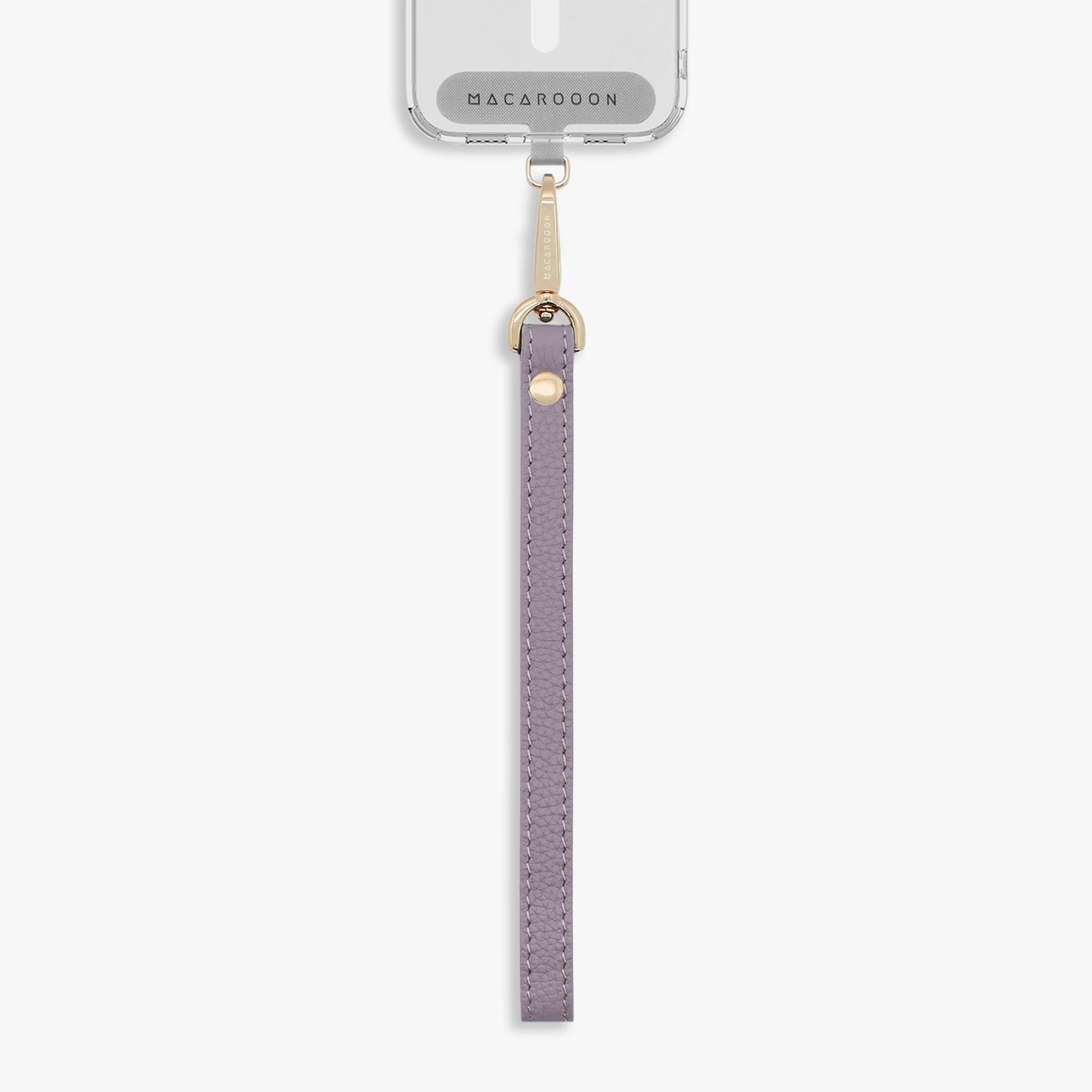 iPhone 17 Pro Clear Case with Wrist Leather Strap