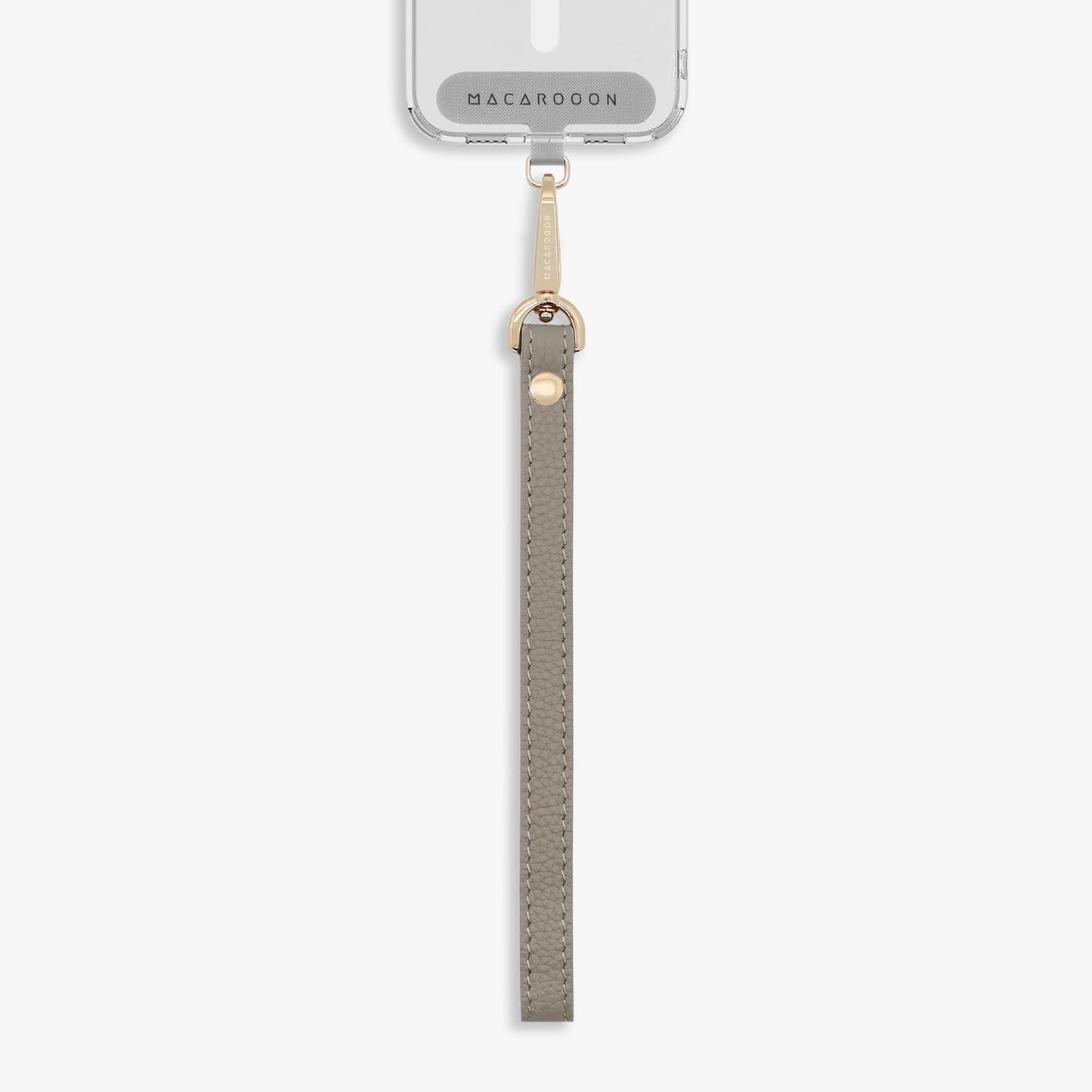 iPhone 17 Pro Clear Case with Wrist Leather Strap