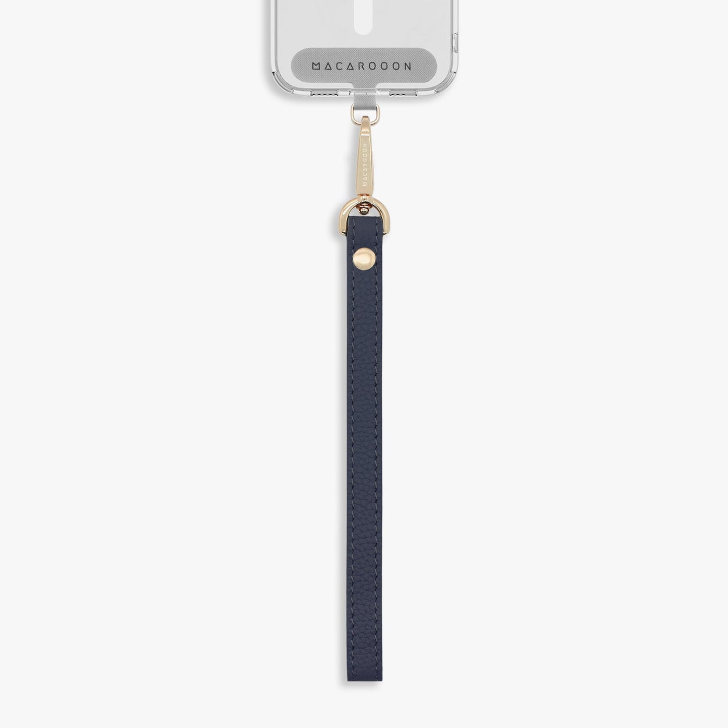 iPhone 17 Pro Clear Case with Wrist Leather Strap