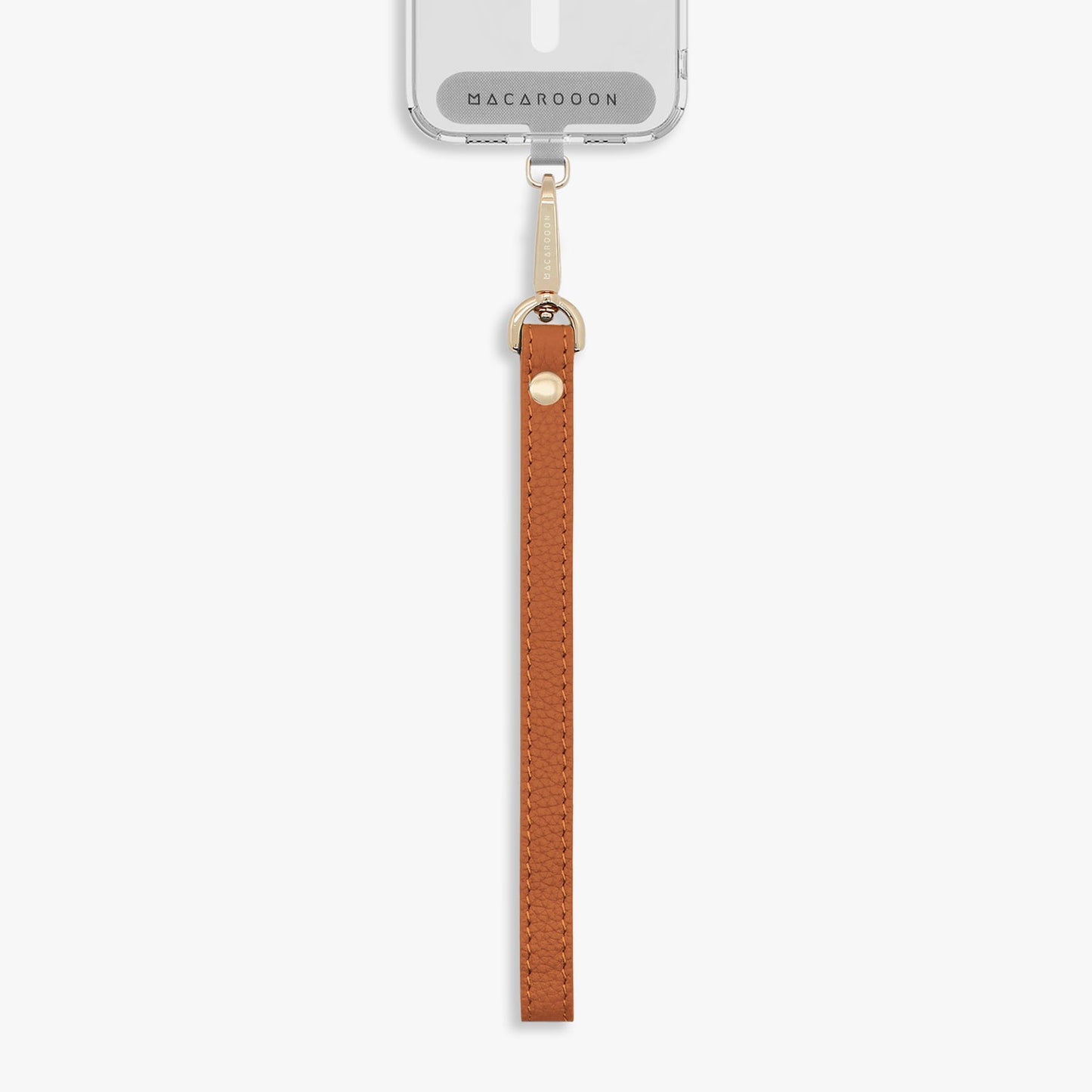 iPhone 17 Pro Clear Case with Wrist Leather Strap