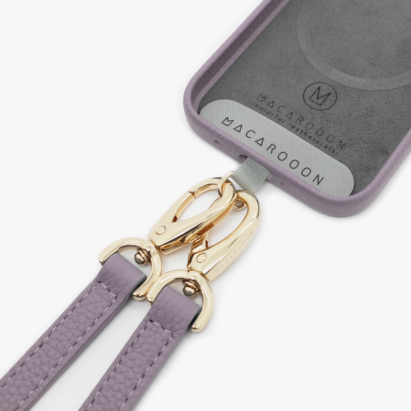 iPhone 17 Pro Leather MagSafe Case with Crossbody Leather Strap