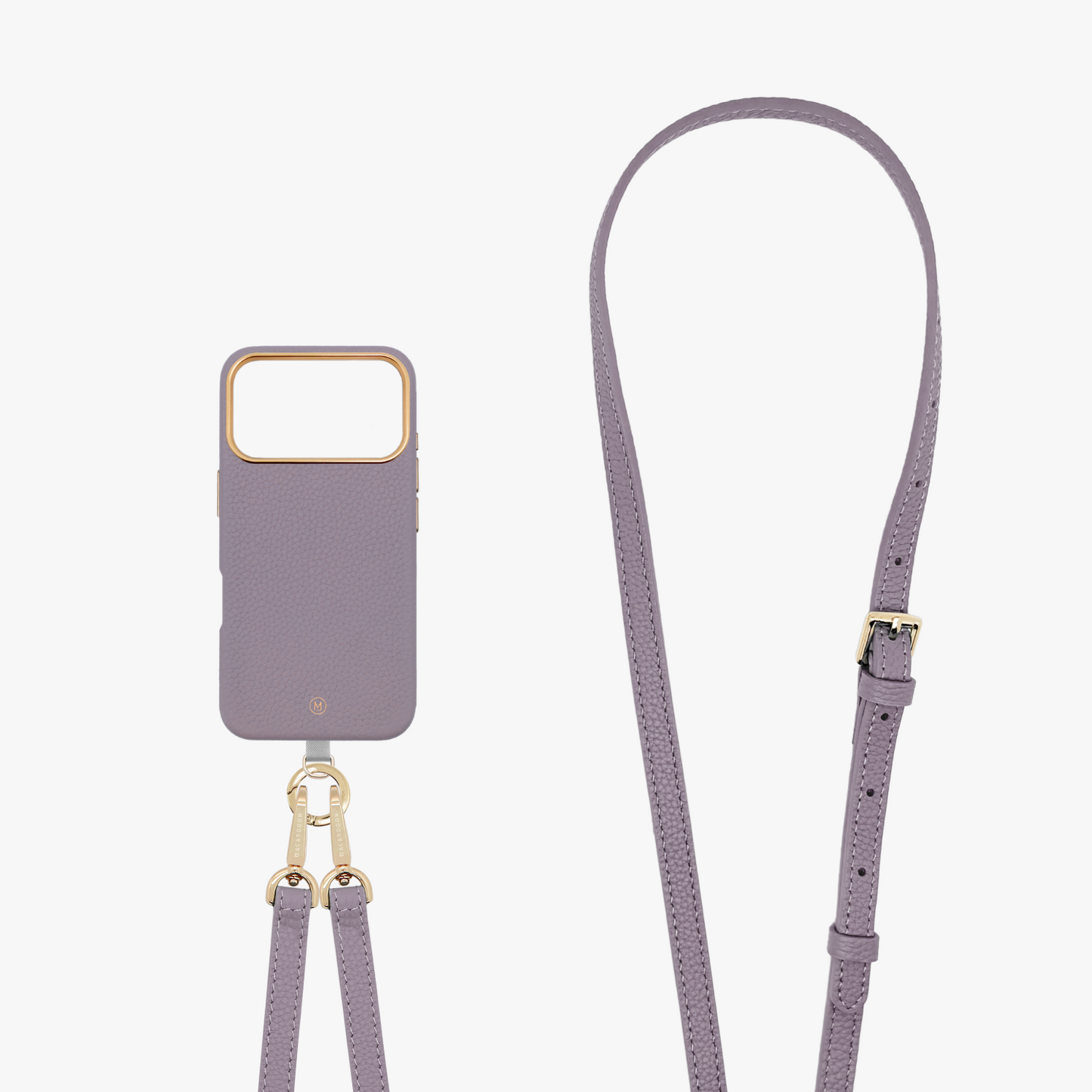 iPhone 17 Pro Leather MagSafe Case with Crossbody Leather Strap