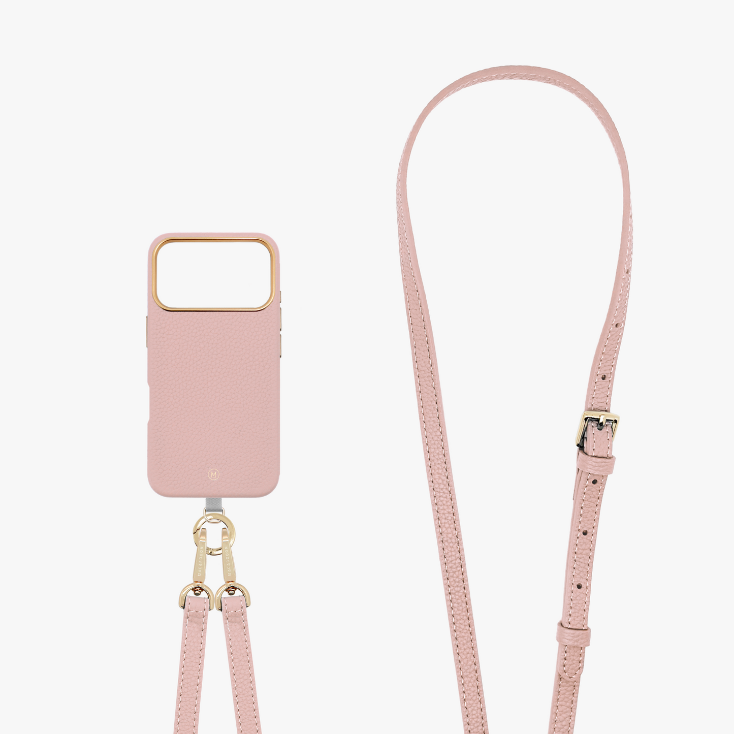 iPhone 17 Pro Leather MagSafe Case with Crossbody Leather Strap