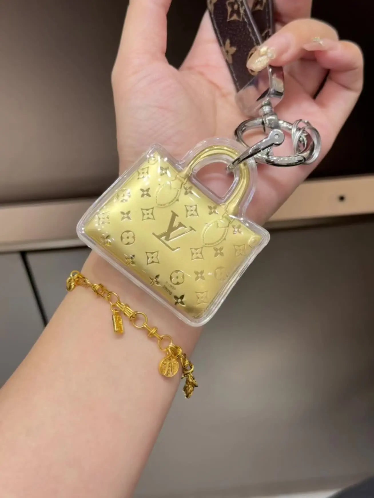 Keychain Gold Mini Bag